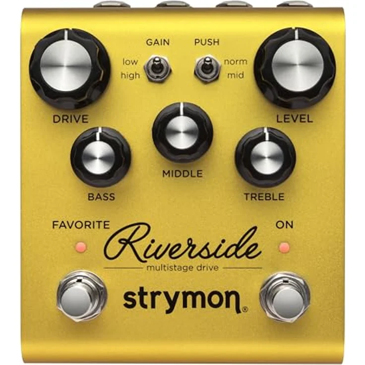 Strymon Riverside Overdrive-Pedal, analoge JFET-Eingangsstufe, True Bypass, gold eloxiertes Aluminium Gehäuse – Bild 1