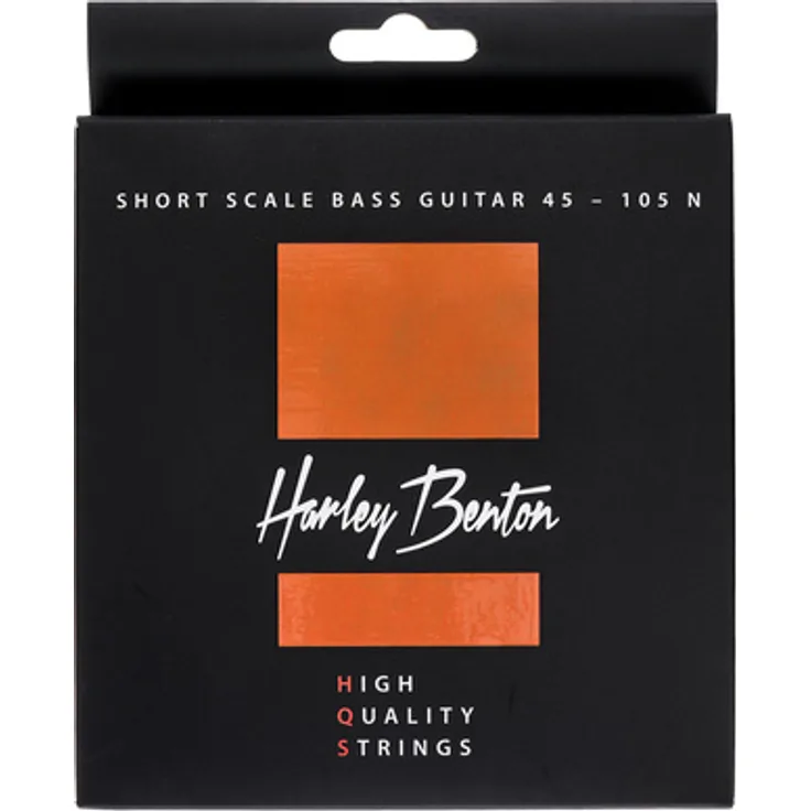 Harley Benton HQS Bass 45-105N Short Scale, Nickelbeschichtete Bassgitarrensaiten, Satzstärken 045-105, Einfache Montage