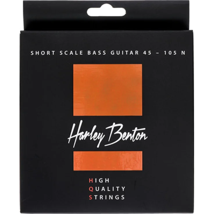Harley Benton HQS Bass 45-105N Short Scale, Nickelbeschichtete Bassgitarrensaiten, Satzstärken 045-105, Einfache Montage