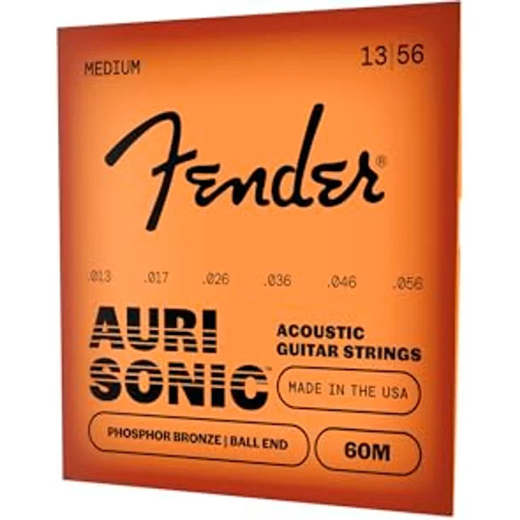 Fender Phosphor Bronze Acoustic Guitar Strings, Ball End, 60M .013-.056 Gauges, klare Höhen und fokussierte Mitten, 6er Pack – Bild 3