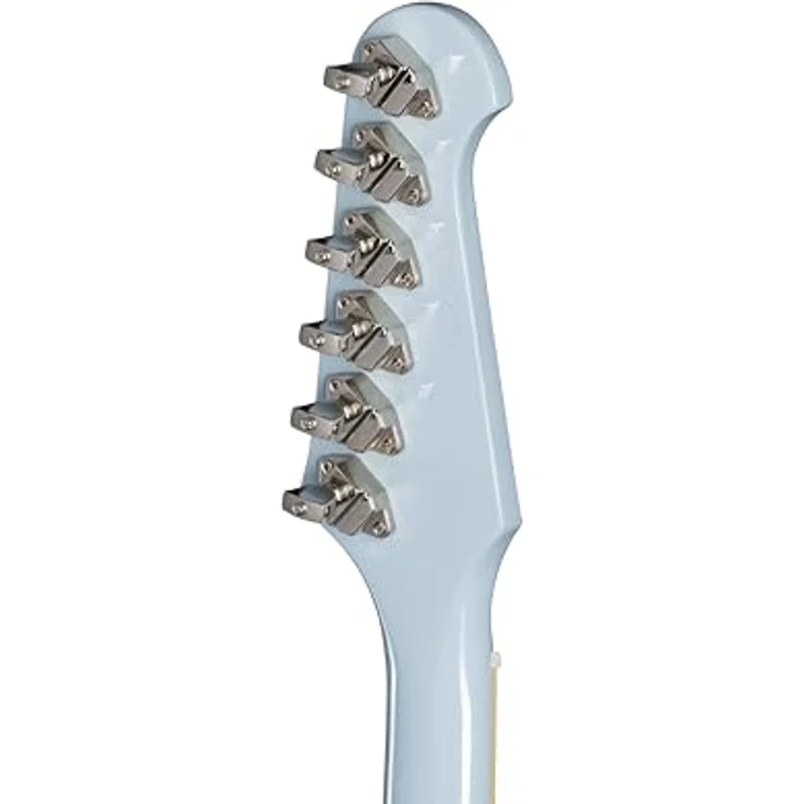 Epiphone 1963 Firebird V, E-Gitarre mit Mahagoni Korpus, Alnico 5 Mini-Humbucker und ReDesigned Maestro Tremolo, Frost Blue – Bild 6