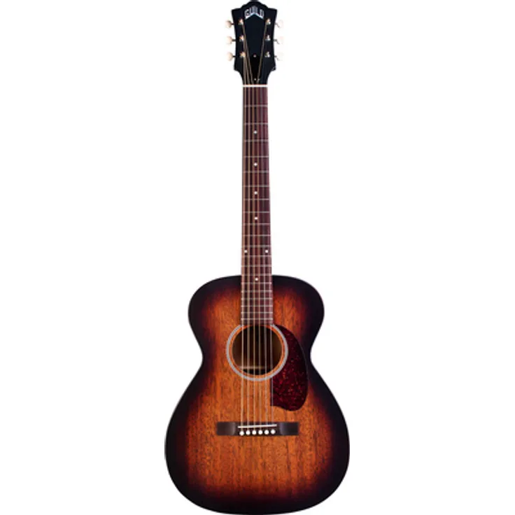 Guild M-20 VSB USA, Westerngitarre mit massivem Mahagoni-Korpus, Vintage Sunburst, inkl. Koffer