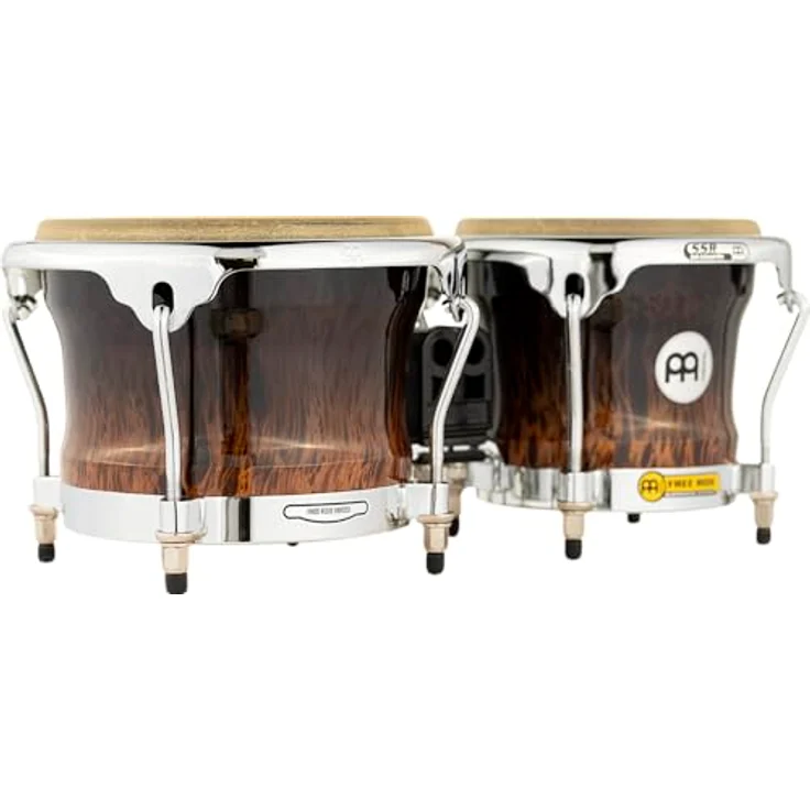 Meinl FWB400BB Bongoset Free Ride, Holz Bongos in Brown Burl, 7" & 8 1/2", mit Meinl Free Ride Suspension System und Chrome Hardware – Bild 4
