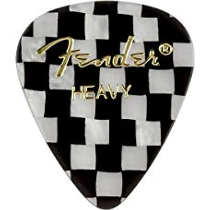 Fender 351 Checker Picks Heavy Set, Plektrum Set mit 12 Stück im Checker Pattern – Bild 1