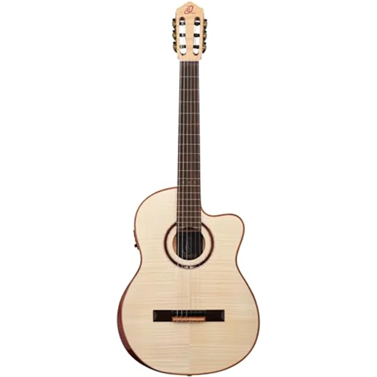 Ortega Bridesuitece, Konzertgitarre mit Cutaway, Tonabnehmer, 4/4 Größe, Natur Hochglanz, inkl. Gig Bag – Bild 2