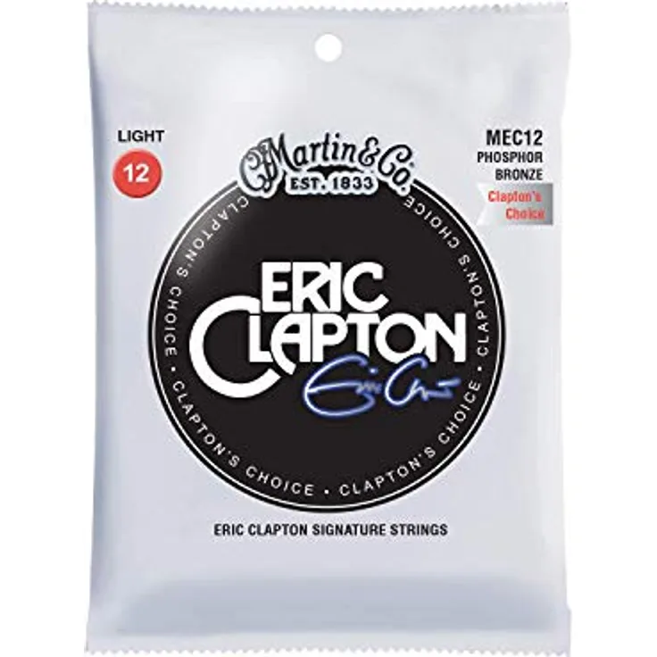 Martin MEC12, Saiten für Akustikgitarre, Eric Clapton's Choice, Light 12-54, 92/8 Phosphor Bronze