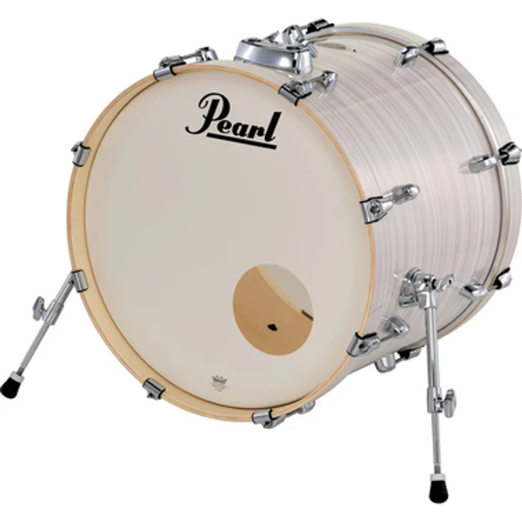 Pearl 20"x16" Export BD Slipstream White, Bass Drum mit 6-lagigen Pappelkessel und chromfarbener Hardware