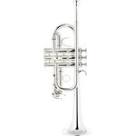 Thomann ETR-3000S Eb/D-Trumpet, versilbert, kurze Bauart, Bohrung 11,8mm, inkl. Fiberglass Koffer und 5C Mundstück