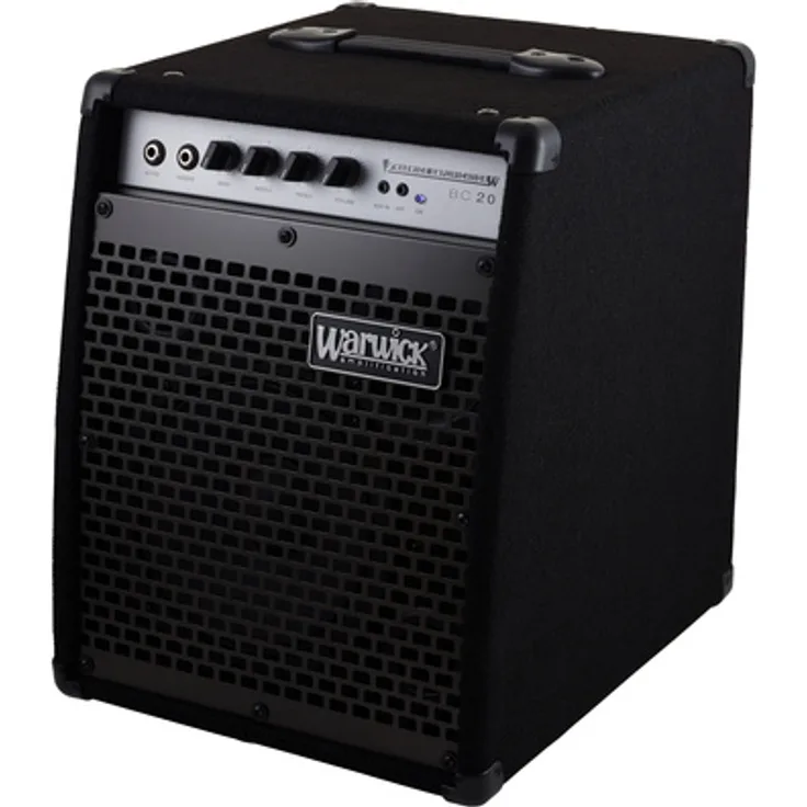 Warwick BC 20, Basscombo mit 20 Watt, 1 x 8" Lautsprecher, passivem und aktivem Eingang, 3-band EQ, Aux Eingang, Kopfhörer Ausgang, schwarz
