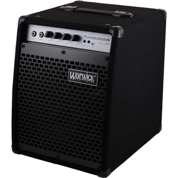 Warwick BC 20, Basscombo mit 20 Watt, 1 x 8" Lautsprecher, passivem und aktivem Eingang, 3-band EQ, Aux Eingang, Kopfhörer Ausgang, schwarz – Bild 1