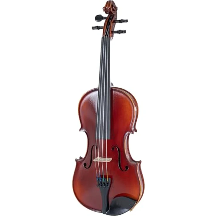 GEWA Violingarnitur VL 2 Linkshänder 4/4, spielfertig mit Carbon Bogen, Larsen Aurora Saiten und Violinkoffer in rot-braunem Naturharzlack – Bild 2