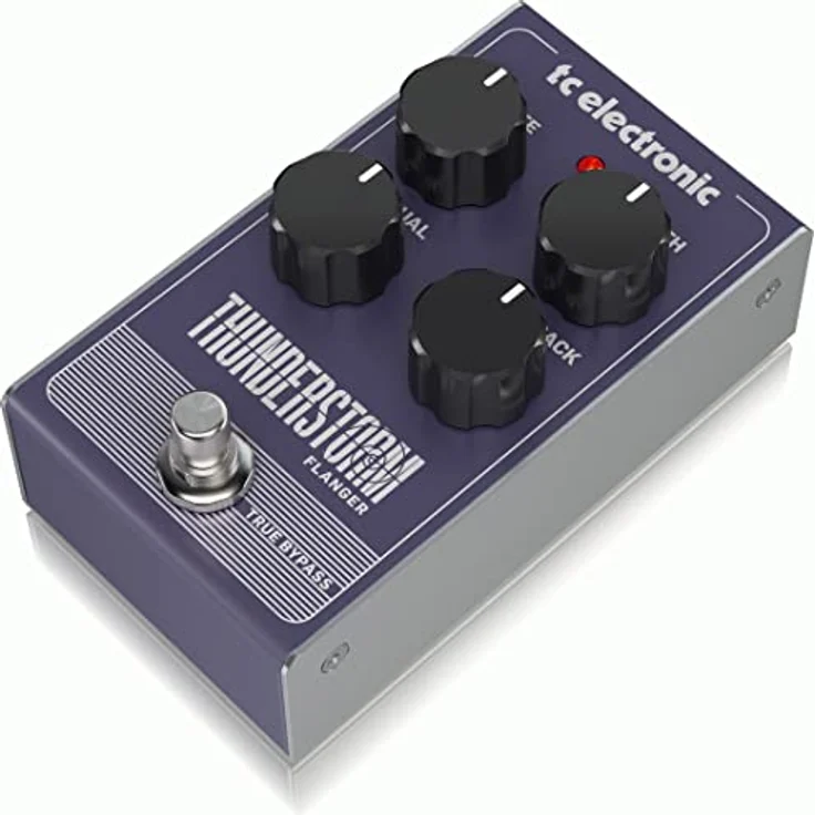 tc electronic Thunderstorm Flanger, analoger Gitarren-Effekt mit Rate, Depth, Manual und Feedback Regler, True Bypass, kompakt, 58 x 74 x 132 mm, 0,5 kg – Bild 3