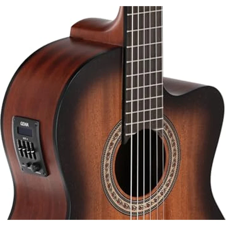 Caballero by Manuel Rodriguez Principio CA-MM E, Konzertgitarre mit Cutaway und Tonabnehmer, Naturholz-Finish, 4/4 Größe, Mahagoni massiven Decke – Bild 4