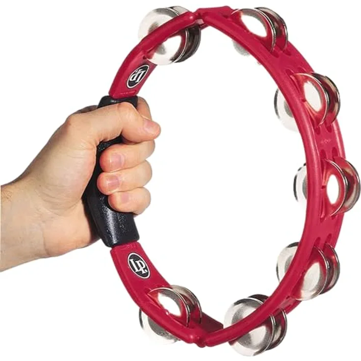 LP 151 Cyclops Tambourine, Hand-Modell mit 14 Paar vernickelten Schellen, rot