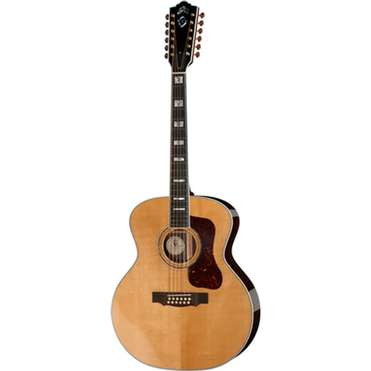 Guild F512 NT USA, 12-saitige Jumbo Westerngitarre mit massiver AAA Sitka-Fichte Decke und Palisanderboden, Farbe: Natur