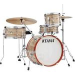 Tama Club Jam Vintage Kit -CMW, Kompakter Kesselsatz mit 18"x12" Bass Drum, Cream Marble Wrap, 6-lagige Mersawa-/Pappelkessel