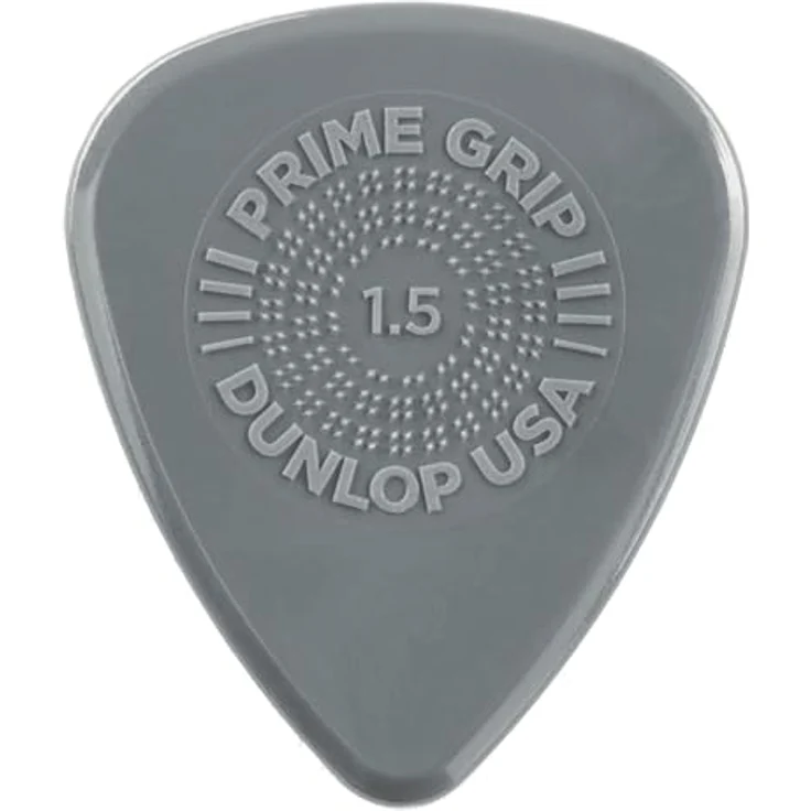 Dunlop Prime Grip Delrin 500 1.50, Plektren Spieler-Pack mit 12 Stück, graue Farbe, 1,50 mm Stärke, Low-Profile Grip – Bild 4