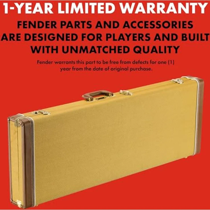 Fender CLSC SRS Case Strat/Tele, Gitarrenkoffer für Telecaster und Stratocaster, Farbe Tweed mit rotem Plüschinnenteil und große Zubehörfach – Bild 7