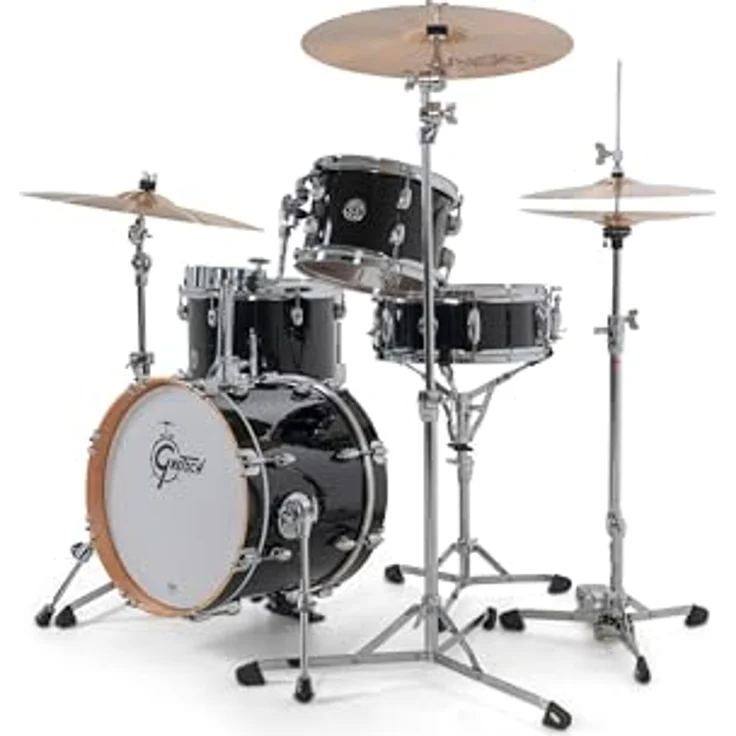 Gretsch Drums Catalina Club Micro PB, Schlagzeugset mit 100% Mahagoni Kessel, in Piano Black, inklusive Tom Tom Halter – Bild 5