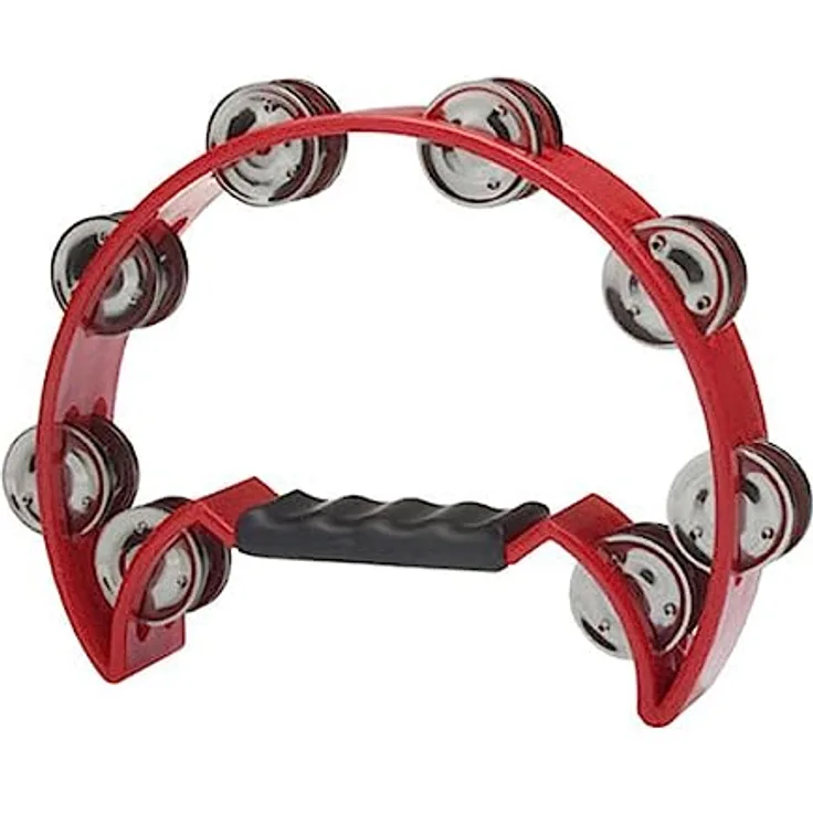 Millenium HT200RD, Tambourine mit 16 Paar doppelreihigen Schellen, rot