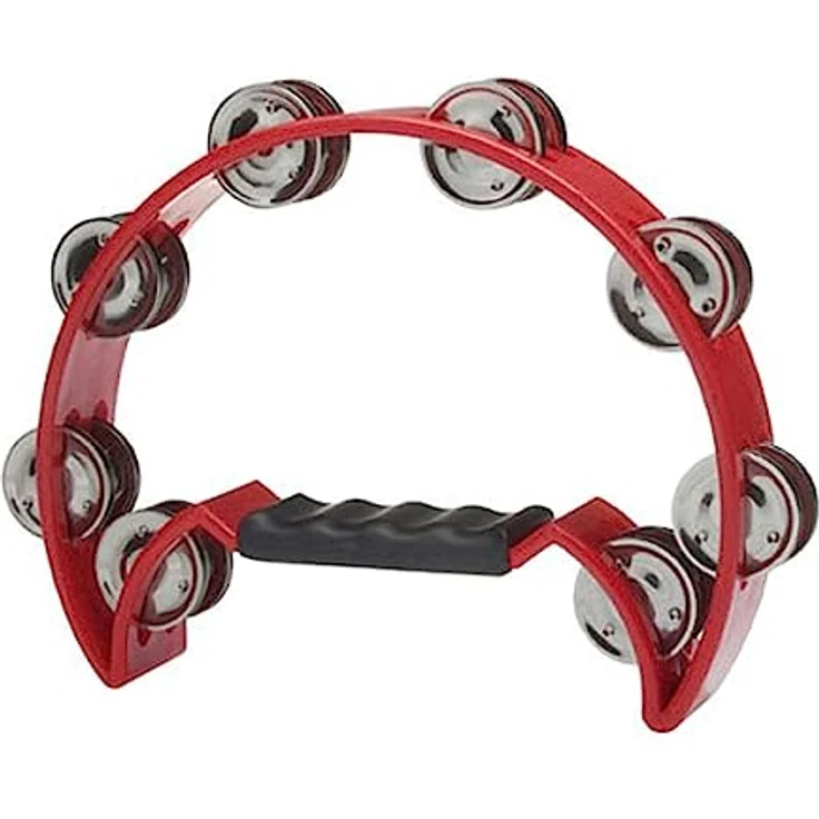 Millenium HT200RD, Tambourine mit 16 Paar doppelreihigen Schellen, rot – Bild 1