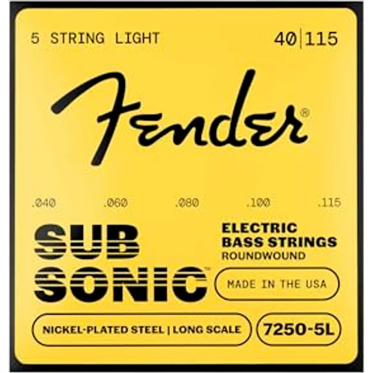 Fender 7250 5L, Super Bass Gitarrensaiten, Nickel Plated Steel, Stärke 040 - 115, Long Scale 34" – Bild 2
