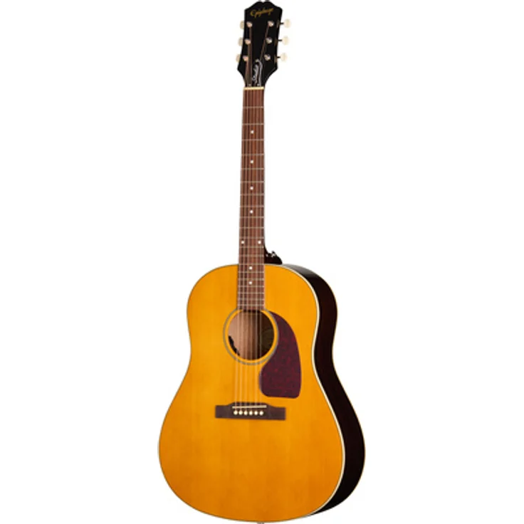 Epiphone J-45 Studio Natural, Westerngitarre mit massiver Fichtendecke, Mahagoni-Boden und -Zargen, Fishman S-Core Tonabnehmer, inkl. Gigbag, Natural