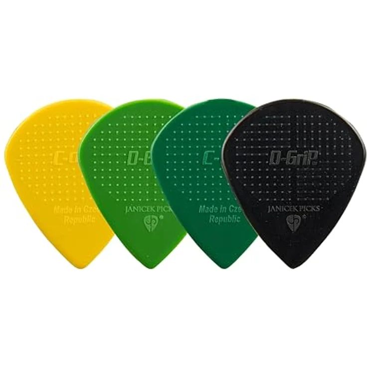 D-Grip Picks Jazz C Nylon Gelb 0,88mm, Plektrum mit 3D-Grip-Textur, Packung mit 6 Stück – Bild 3