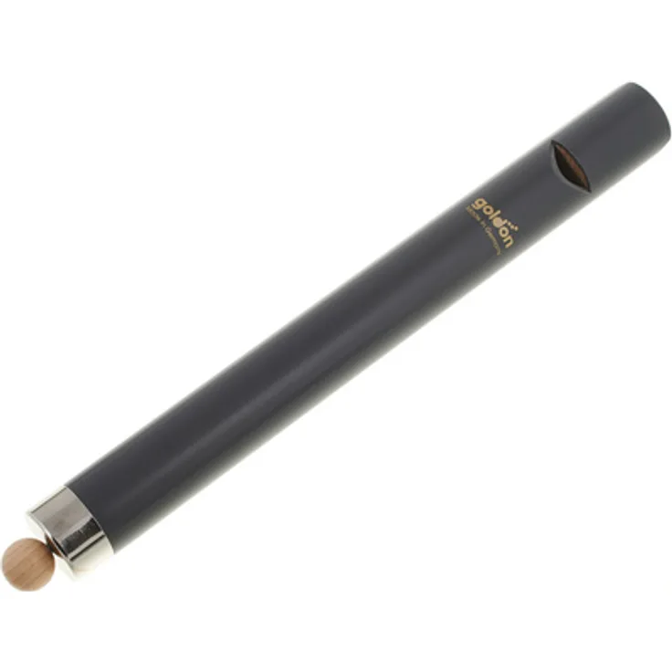 Goldon Lotus Flute, Zugpfeife aus Kunststoff mit Holzmundstück, Länge 23,5 cm