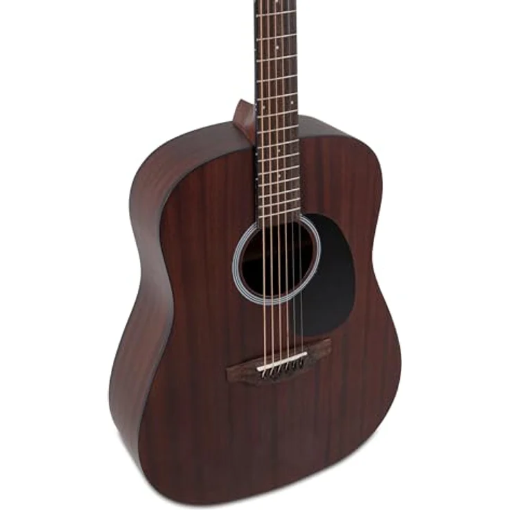 Applause AAD96-M Mahogany, Westerngitarre Dreadnought mit Mahagoni-Decke, Pinless Bridge Design, 20 Neusilber Bünde, Natur matt – Bild 4