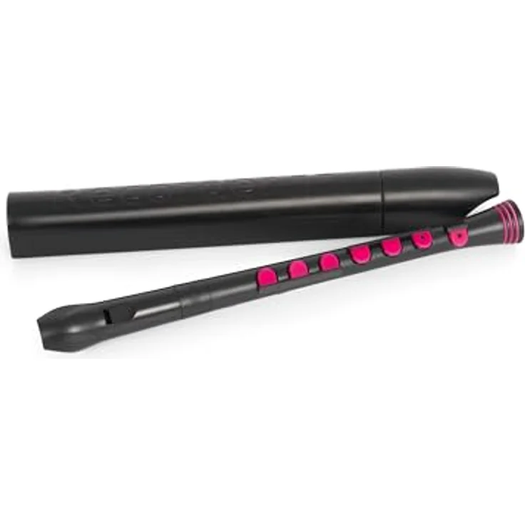 Nuvo Recorder+ Baroque, Sopranblockflöte in Schwarz-Pink mit Barocker Griffweise und Silikonklappen – Bild 2