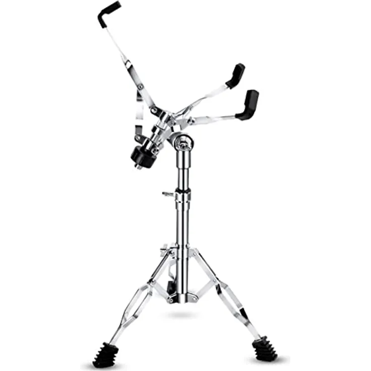 Qezodsx Schlinge Trommel Ständer, Verstellbarer Snare Ständer für 8-14 Zoll Trommeln, doppelstrebig und langlebig, bestehend aus hochwertiger Legierung mit verchromten Knaufschlössern