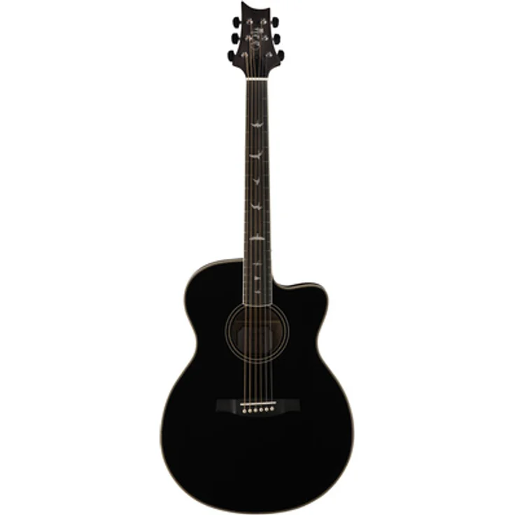 PRS SE A20E BX, Angelus Cutaway Westerngitarre mit Tonabnehmer, Mahagoni massiv, schwarz, inkl. Gigbag