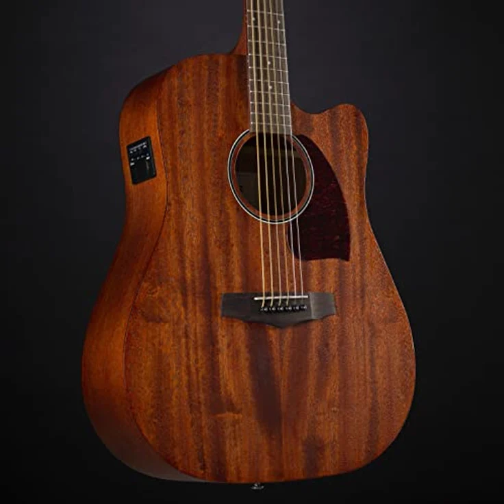 Ibanez PF12MHCE-OPN, Westerngitarre im Dreadnought-Style mit Mahagoni Decke, Lorbeer Griffbrett und Ibanez Under Saddle Tonabnehmer, Natur Mahagoni offen porig – Bild 7