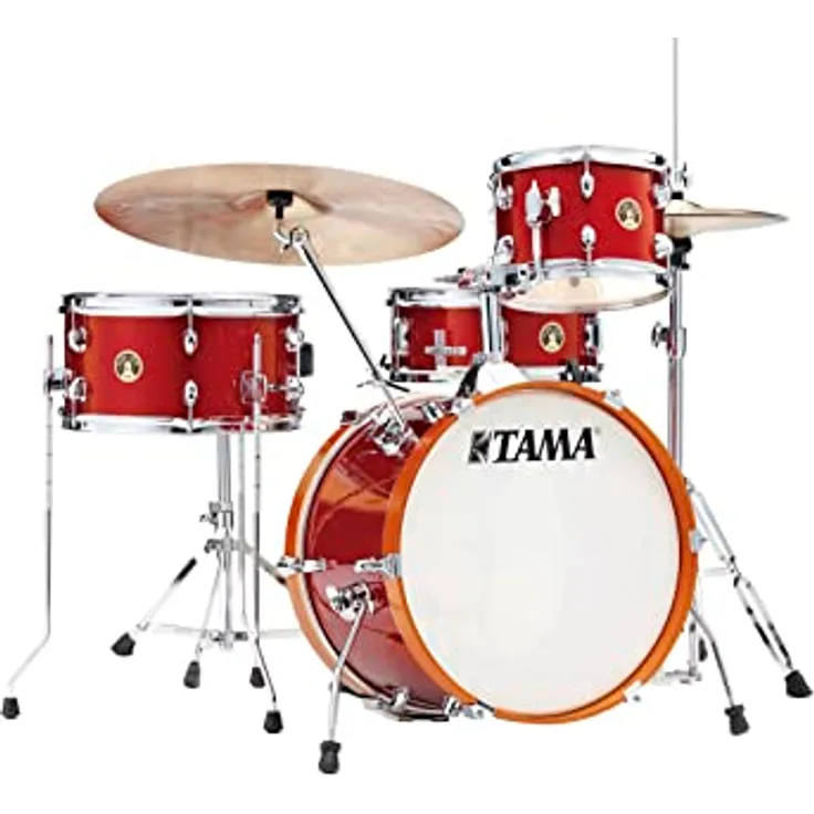 Tama Club Jam Vintage Kit -CPM, Kompakter 6-lagiger Kesselsatz mit 18"x12" Bass Drum und Candy Apple Mist Finish
