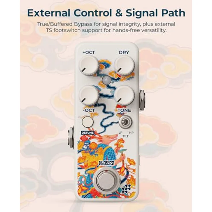 Klowra Leap Polyphonic Octave, digitales Effektpedal für E-Gitarre & Bass mit Freeze-Funktion und drei Filtermodi – Bild 5