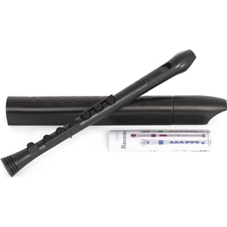 Nuvo Recorder+ Baroque black, Sopranblockflöte in C mit Barocker Griffweise und Silikonklappen – Bild 1