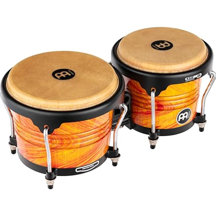 Meinl FWB190AF Marathon Designer Bongos, 6 3/4" Macho und 8" Hembra, Amber Fade, Gummibaum, handselektierte Büffelfelle, patentiertes Free Ride System, inklusive Stimmschlüssel und Tune Up Öl – Bild 1