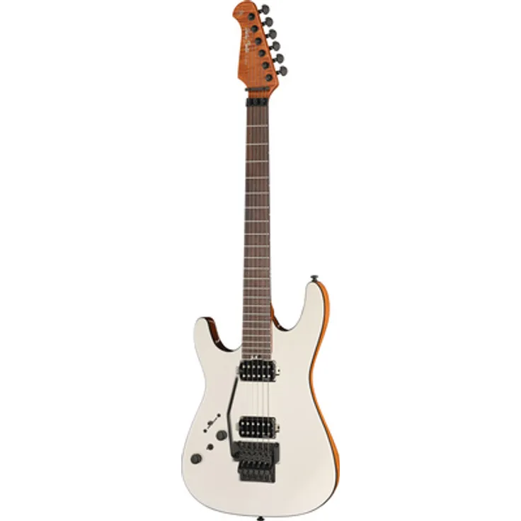 Harley Benton Fusion-IV HH Linkshänder E-Gitarre, Nyatoh Korpus, Floyd Rose Brücke, Weiß Metallic Hochglanz