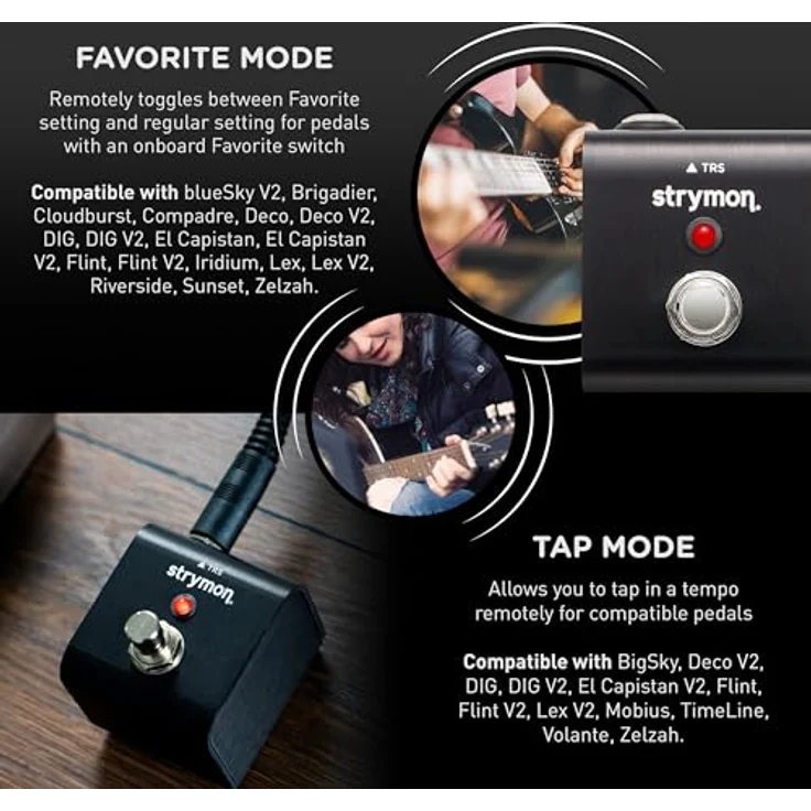 Strymon MiniSwitch, Preset-Wahl- und Tap-Tempo-Schalter für Strymon Effektpedale, keine Stromversorgung nötig – Bild 5