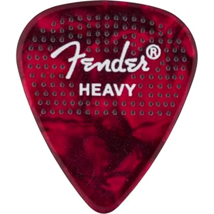 Fender 351 Dotted Celluloid Plektren, 12er Pack in verschiedenen Farben, Heavy, rutschfeste genoppte Oberfläche – Bild 12