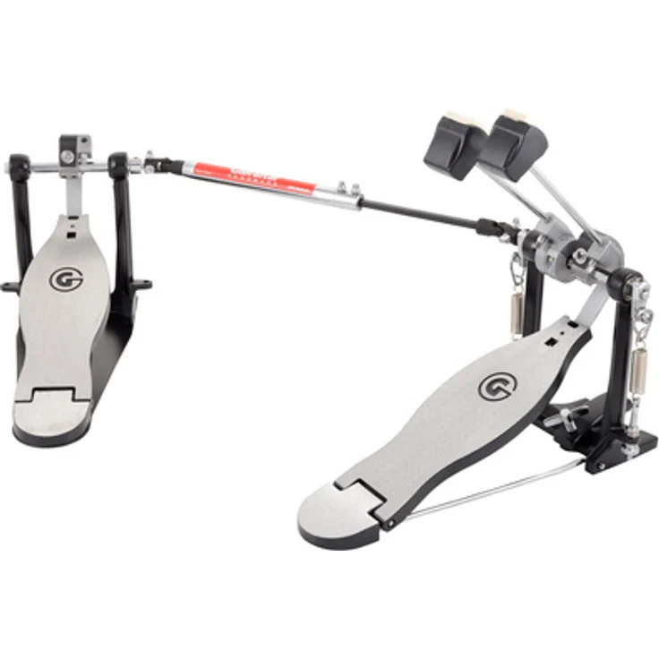 Gibraltar 4711ST-DB Double Pedal Strap, Doppelfußmaschine mit Federspannung einstellbar, Dual-Beater (Plastik/Filz), G-Class Trittplatte – Bild 1