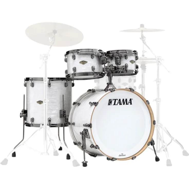 Tama Starclassic Walnut/Birch, Limited Edition Schlagzeugset in White Pearl, 4-teilig mit 22"x16" Bass Drum und Black Nickel Hardware