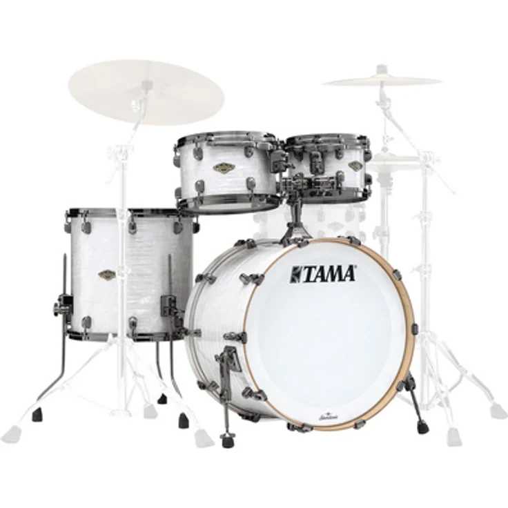 Tama Starclassic Walnut/Birch, Limited Edition Schlagzeugset in White Pearl, 4-teilig mit 22"x16" Bass Drum und Black Nickel Hardware