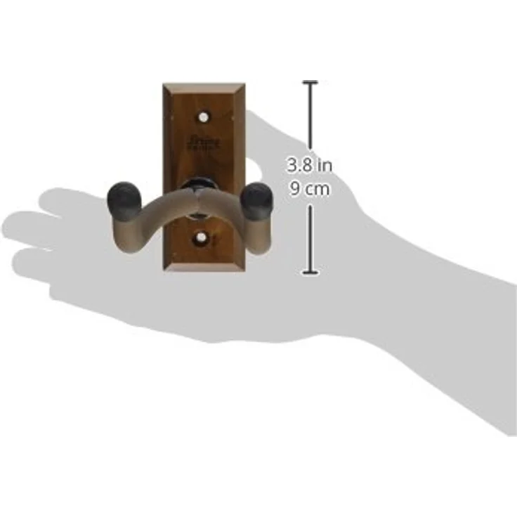 String Swing CC01K Guitar Wall Hanger, Gitarrenwandhalter aus schwarzem Nussbaum mit tiefem Bügeldesign für unterschiedliche Gitarrenarten – Bild 7