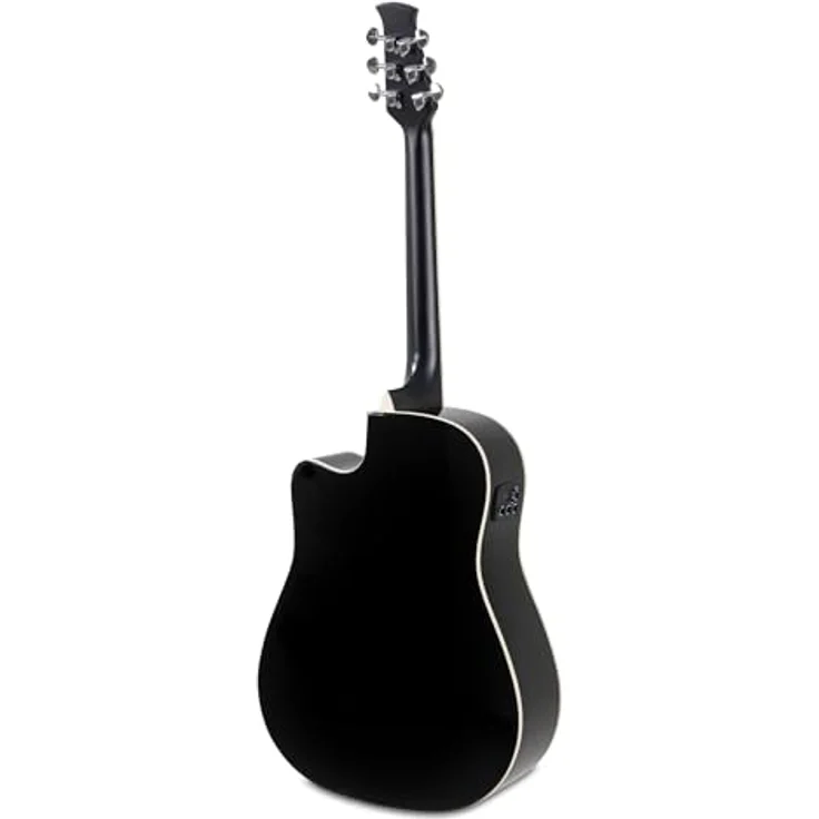 Applause AED96-5HG, Westerngitarre Dreadnought mit massiver Fichtendecke, Cutaway, Schwarz Hochglanz, inkl. AP3PT Tonabnehmer und eingebautem Stimmgerät – Bild 3