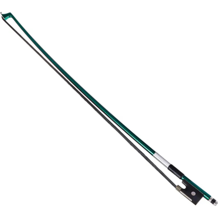 Artino BF-29 Violin Bow 1/4, Geigenbogen mit grüner Fiberglass-Stange und Ebenholzfrosch