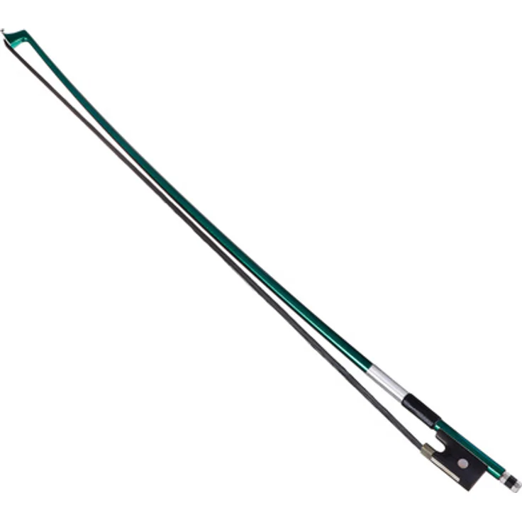 Artino BF-29 Violin Bow 1/4, Geigenbogen mit grüner Fiberglass-Stange und Ebenholzfrosch