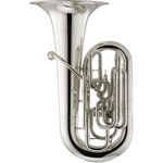 Miraphone 1281-S Petruschka F-Tuba, 5/4 Größe, 5 Ventile, versilbert, Ø Schallstück 420 mm