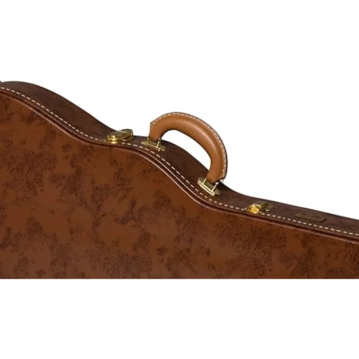 Gibson LP Lifton Historic Case, Gitarrenkoffer für Les Paul Modelle mit robusten Verschlüssen und pinkem Plüsch, braun – Bild 4